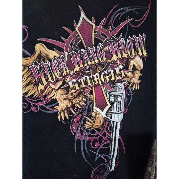 Harley-Davidson Sturgis T-shirt Black Suck Bang Blow Unisex L - Picture 3 of 5